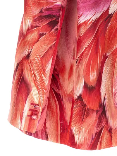 Shop Roberto Cavalli 'plumage' Blazer In Fuchsia