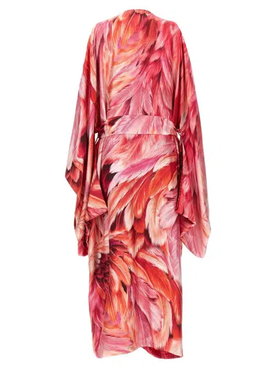 Shop Roberto Cavalli Reversible Dress In Fuchsia