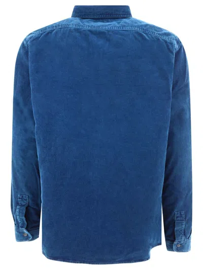 Shop Rrl By Ralph Lauren Corduroy Workshirt In Blue