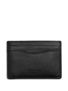 Coach Midnight   Leather Card Case In Black