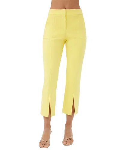 Trina Turk North Beach Ankle Drop Pants In Yellow