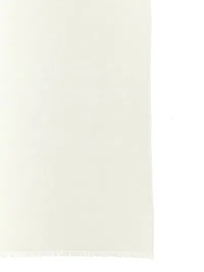 Shop Brunello Cucinelli Sequin Scarf In White