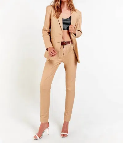 Shop As By Df Jordan Recycled Leather Blazer In Cafe Con Leche In Multi