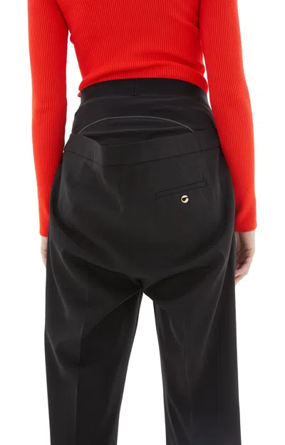 Shop Coperni Low Rise Trousers With Briefs In Black