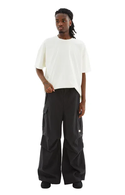 Marni Logo-patch Cargo Trousers In 00b99 Blue/black