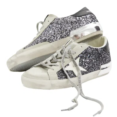 Shop Golden Goose Super Star Glitter Upper Sneakers In Antracite/ice/white/black