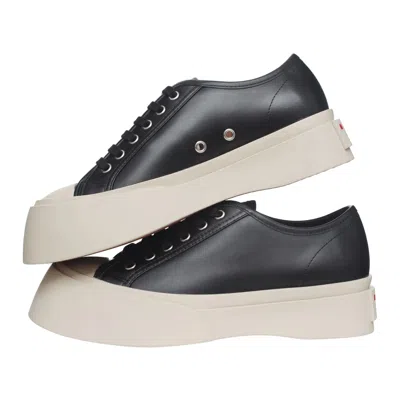 Shop Marni Women's Pablo Lace-up Sneakers In Black