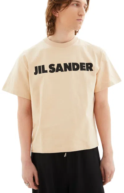 Shop Jil Sander Logo T-shirt In 236 Beige