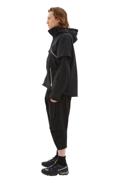 Acronym Low-rise Cropped Trousers In Black
