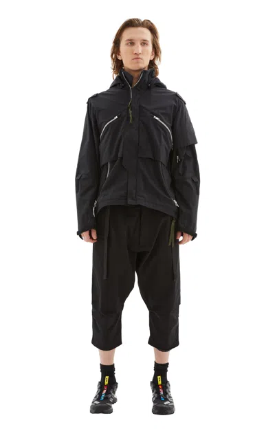 Acronym Low-rise Cropped Trousers In Black