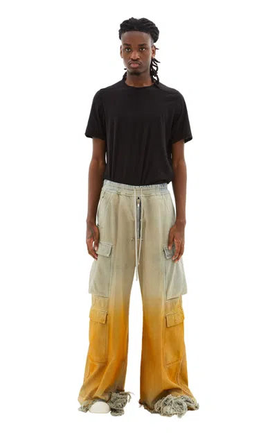 Rick Owens Drkshdw Double Cargo Jumbo Belas Wide-leg Jeans In Sky/orange