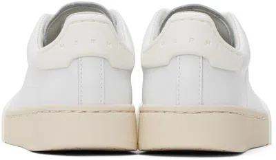 Marni White Nappa Low Sneakers In Zo434 Lily White