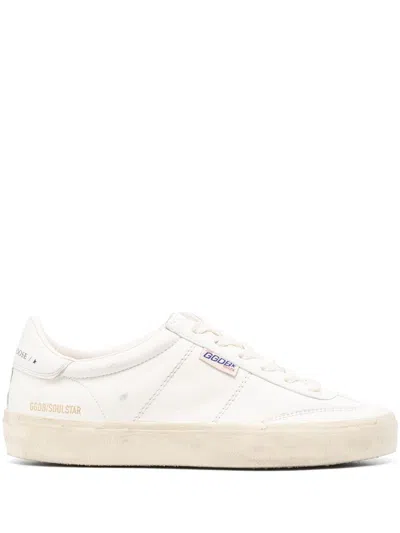 Golden Goose Soulstar 11629 Logo-print Faux-leather Low-top Trainers In White/milk