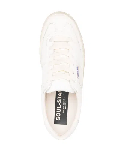 Golden Goose Soulstar 11629 Logo-print Faux-leather Low-top Trainers In White/milk