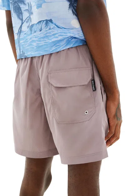 Palm Angels Classic Logo Swim Shorts In Lilac