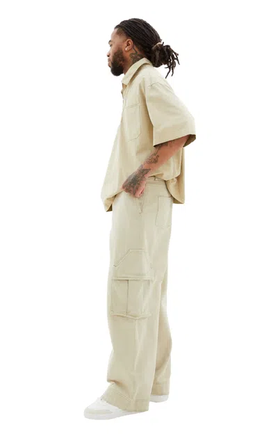 Shop Rhude Parta Spray Cargo Pants In Beige