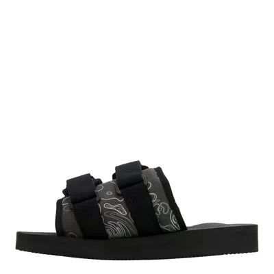 Suicoke Black Moto-cab-pt07 Sandals In Black/salt