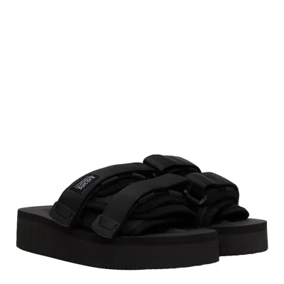 Suicoke Black Moto-po Sandals In Black