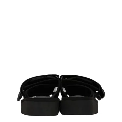 Suicoke Black Moto-po Sandals In Black