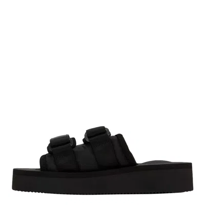 Suicoke Black Moto-po Sandals In Black