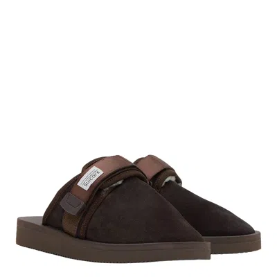 Suicoke Zavo Slippers In Brown