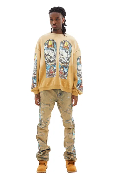 Shop Who Decides War Chalice Crewneck Sweater In Tan