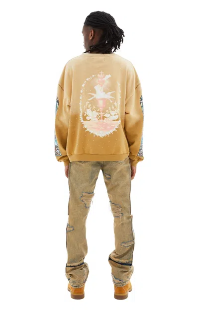 Shop Who Decides War Chalice Crewneck Sweater In Tan
