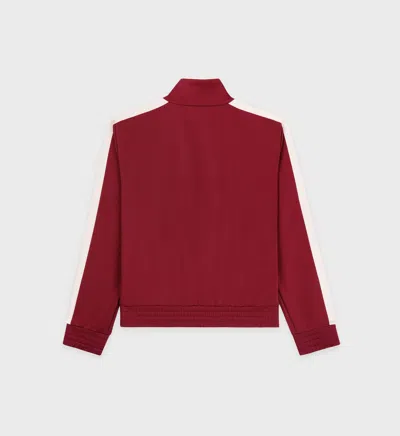 Shop Sporty And Rich Crown Track Jacket In Merlot