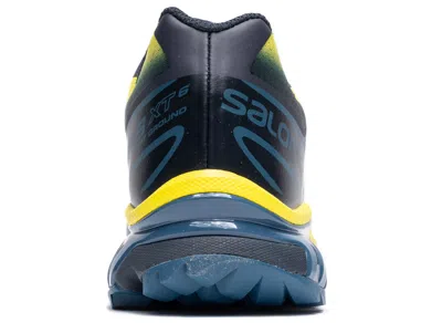 Shop Salomon Xt-6 Skyline Sneakers In Carbon/sunny Lime/sulphur