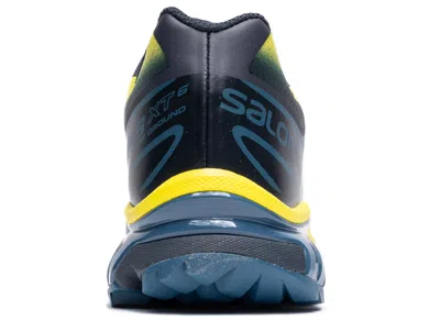 Salomon Xt-6 Skyline Toggle-fastening Sneakers In Carbon/sunny Lime/sulphur