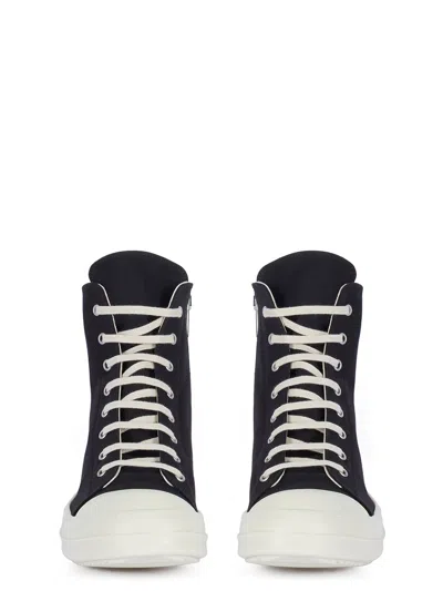 Shop Rick Owens Drkshdw Women's High Top Sneakers In Black/milk