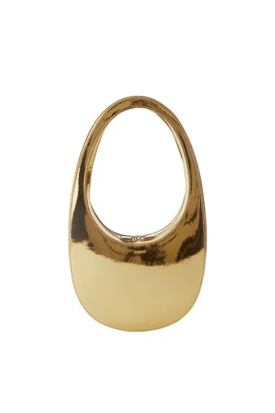 Shop Coperni Metallic Swipe Bag In Gold