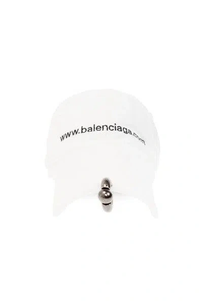 Shop Balenciaga Caps & Hats In White Bl