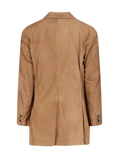 Shop Giorgio Armani Jackets In Brown