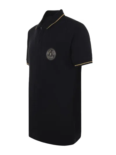 Shop Versace Jeans Couture Couture Polo Shirt In Black