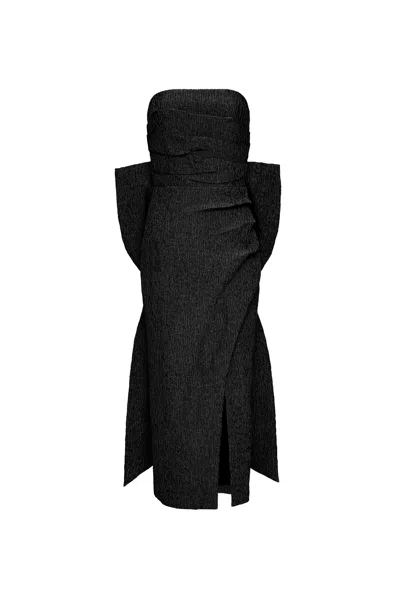 Rebecca Vallance Helene Bow Midi Dress