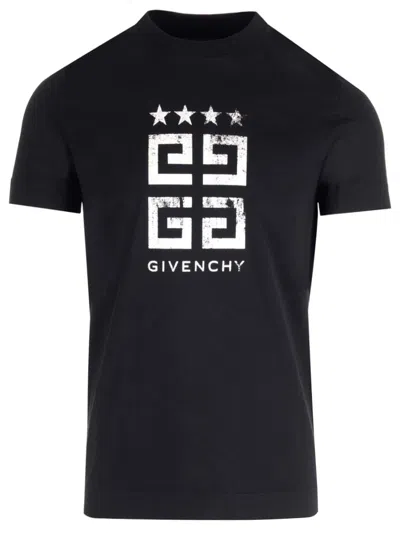 Shop Givenchy Black 4g Stars T-shirt