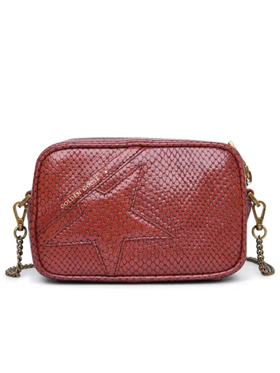 Shop Golden Goose Star Mini Bag In Brown Leather In Red