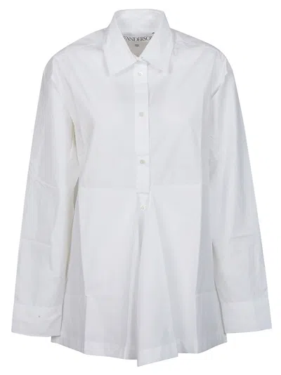 Shop Jw Anderson J.w. Anderson Peplum Drape Shirt In White