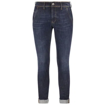 Shop Dondup Blue Cotton Jeans & Pant