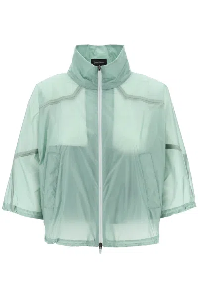 Shop Herno Laminar Windbreaker Jacket In Liquid Shine Finish In Green
