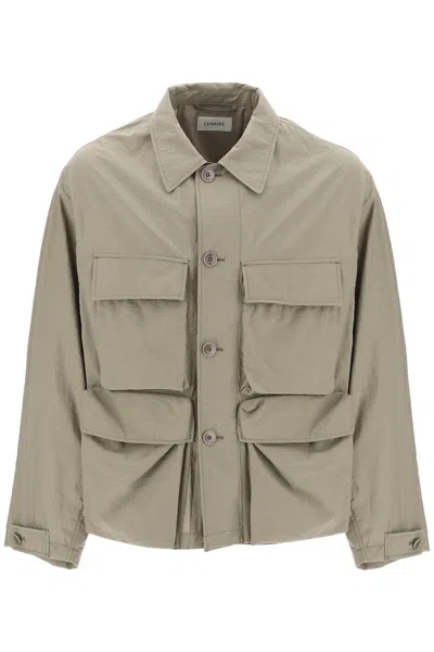 Shop Lemaire Lightweight Multi-pocket Jacket In Khaki