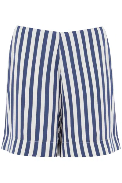 Shop Mvp Wardrobe Striped Charmeuse Shorts By Le In Mixed Colours
