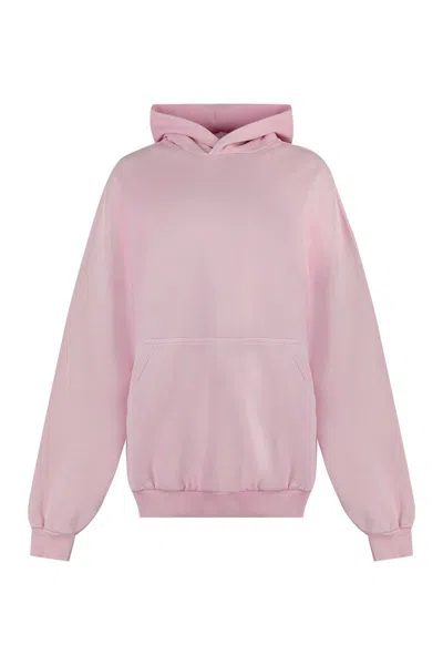 Shop Balenciaga Cotton Hoodie In Pink