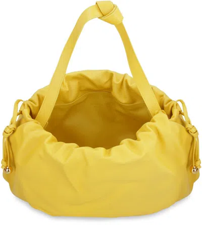 Shop Bottega Veneta The Bulb Leather Bag In Yellow