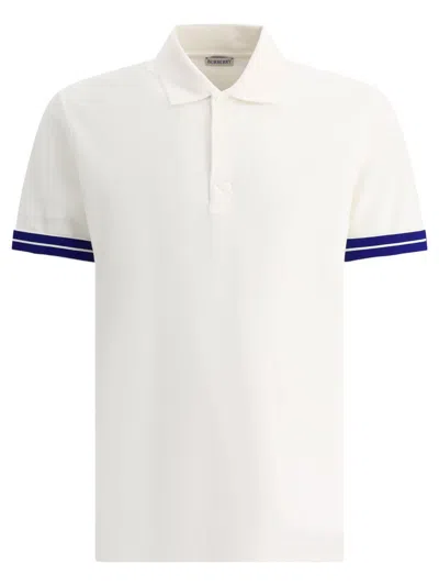Shop Burberry "ekd" Polo Shirt In White