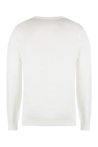 Shop C.p. Company Cotton Crew-neck Sweater In White