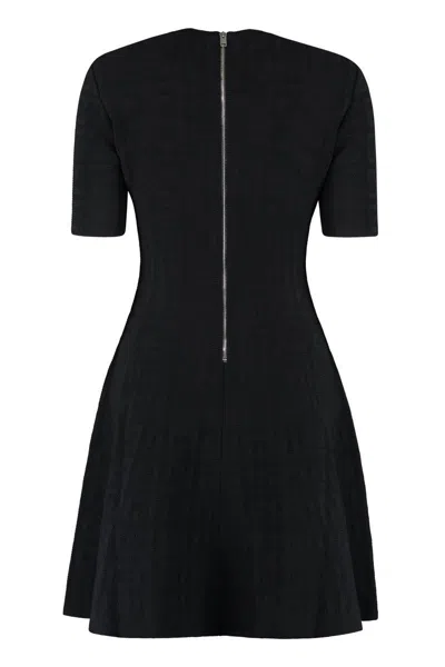 Shop Givenchy Jacquard Knit Mini-dress In Black