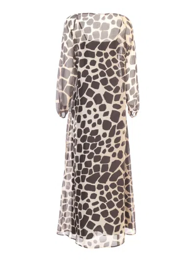 Max Mara Studio Midi Dress In Beige