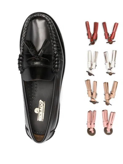 Shop Sebago Dan Leather Loafers With Interchangeable Tassel In Multicolour
